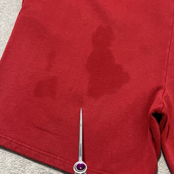 LL Bean Shorts Mens 2XL Red Athletic Fleece Russell Athletic USA Made Vintage - Picture 5 of 16